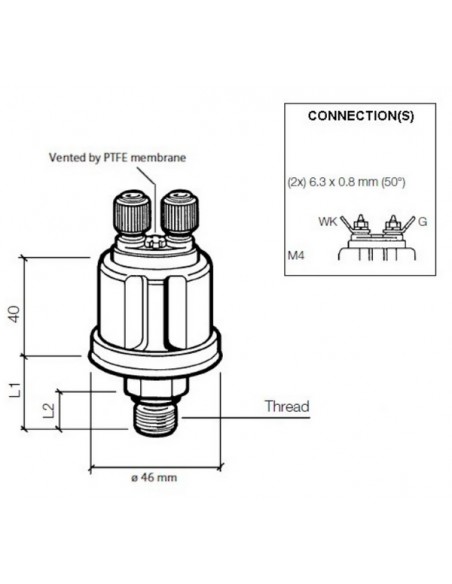 360-081-030-039C VDO Drukgever M10x1/10/0,75 + wc