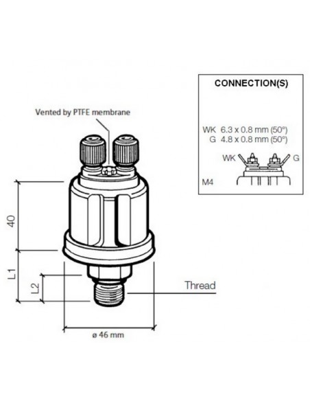 360-081-030-086C VDO Drukgever 5Bar(E/Ret)W/C0.5 1/8-27NPT