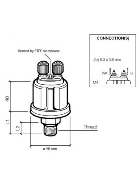 360-081-030-119C VDO Drukgever 5Bar(E/Ret)WC1.4 1/8-27NPTF