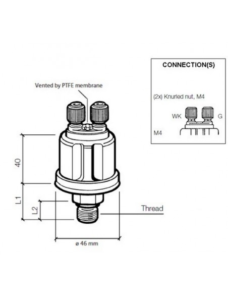 360-081-030-017C VDO Drukgever M10x1/10/0,9 + wc