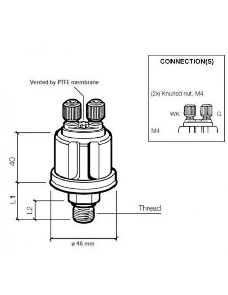 360-081-030-014C VDO Drukgever M10x1/5/0,6 + wc