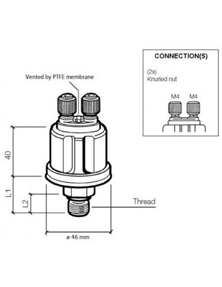 360-081-032-013C VDO Drukgever 5Bar mv M18 x 1,5