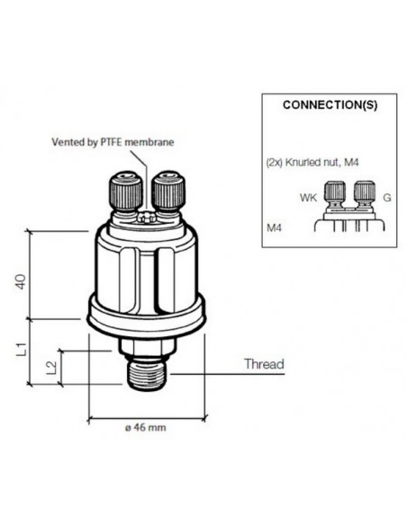 360-081-030-001C VDO Drukgever M10x1/5/0,25 + wc