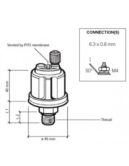 360-081-029-062C VDO Drukgever R1/8 DIN 2999/10