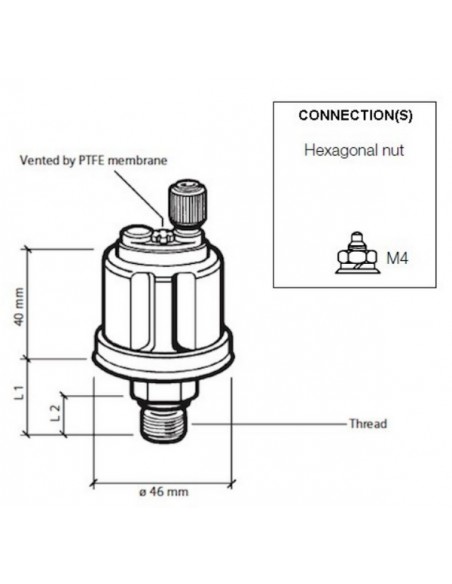 360-081-029-059C VDO Drukgever 5Bar (E/Ret) M18 x 1,5