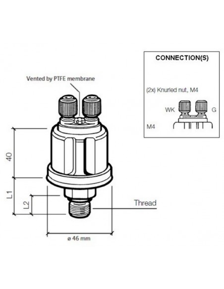 360-081-030-010C VDO Drukgever 5Bar (E/Ret) W/C1.4 1/8-27