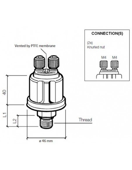 360-081-038-005C VDO Drukgever 25Bar M18x1,5