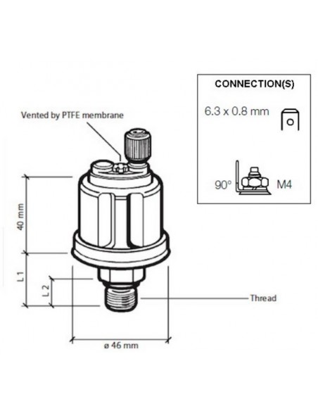 360-081-029-041C VDO Drukgever 5Bar (E/Ret) 1/8-27NPTF