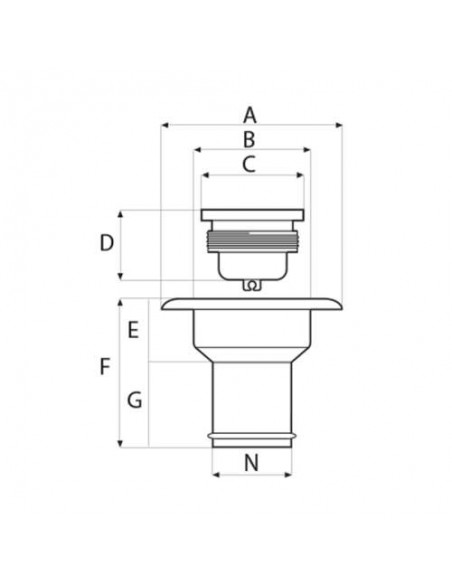 Kunststof dekvuldop met klep water of fuel 38 mm OPisOP