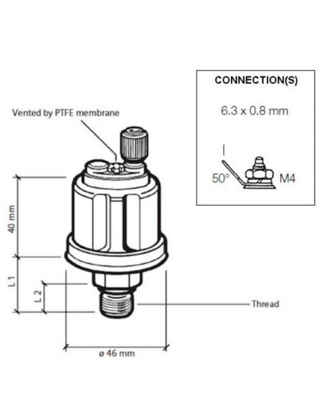 360-081-029-038C VDO Drukgever M14x1,5/10