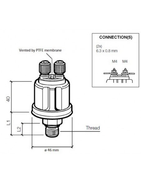 362-081-002-001K VDO Drukgever 350PSI 1/8-27NPT