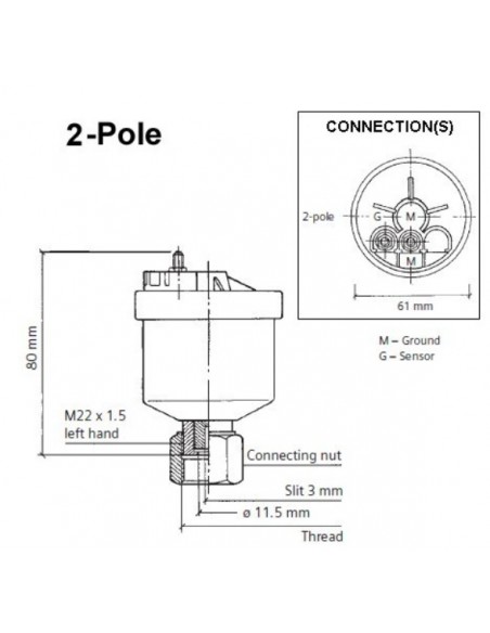 340-808-001-004G Toerentellergever 2P 0-3000rpm 7/8x18 NS