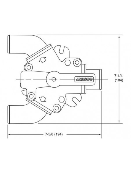 45490-1000 Jabsco Y-klep Verdeelkraan