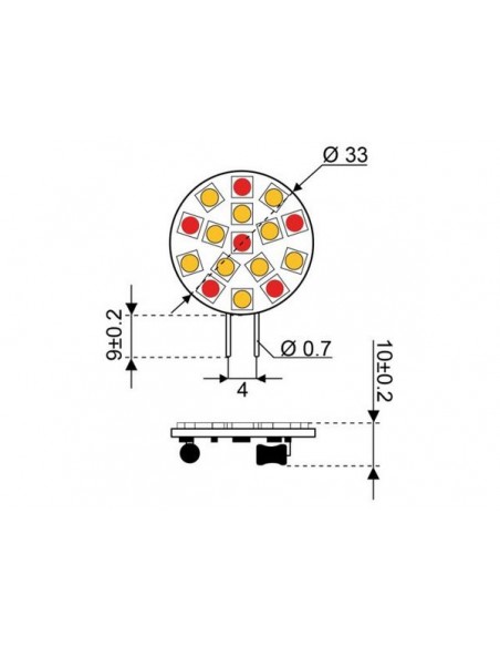 16xSMD-G4 LED 16 10-30V G4-SIDE