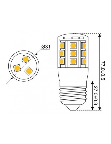 24xSMD-E27 LED 24 10-30V E27