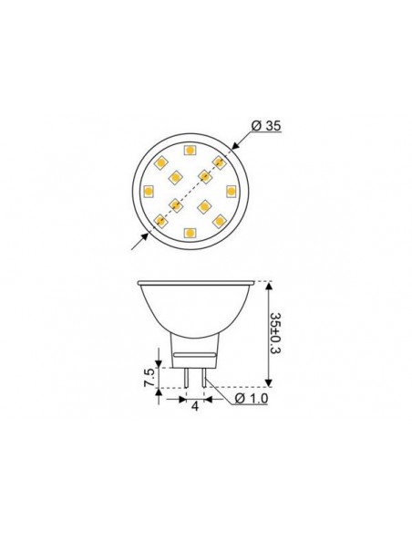 12xSMD-GU4 LED12 10-30V GU4