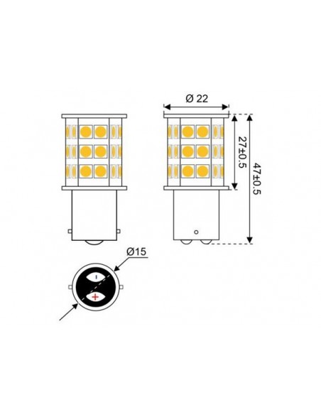 30xSMD-BA15d LED 30 10-30V