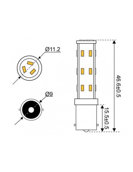 27xSMD-BA9s LED 27 10-30V