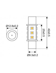 12xSMD-Aqua Signal LED12 Festoon Aqua Signal 42MM 2