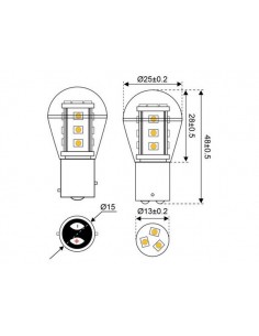 15xSMD-BAY15d LED15 10-30V  2