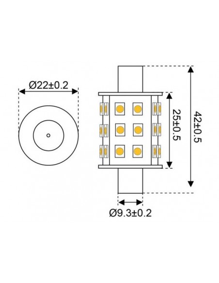 S-LED 30 10-30V Aqua Signal 42MM