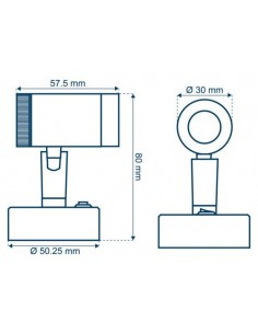 1x1S22SD LED leeslamp met dimmer 10-16V 2700K 2