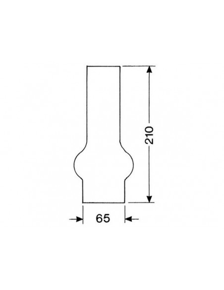 Trawlerlamp reserverglas 20'"x210 mm