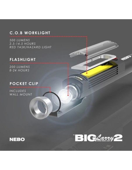 Nebo werklamp Big Larry 2  OPisOP