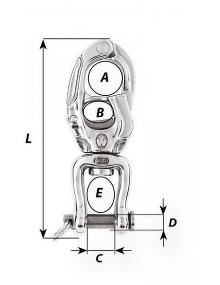 Snapsluiting trigger speedlink HR RVS 105 mm