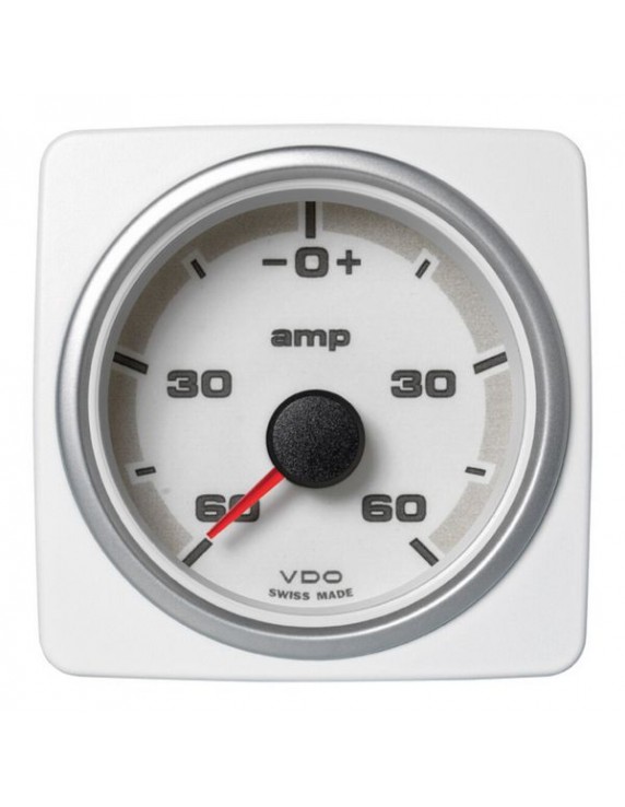 VDO ACL W Batterij Amphremeter -60/+60A SW 52mm