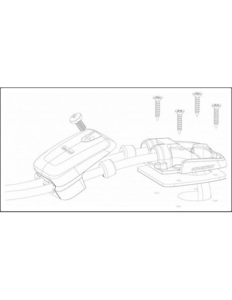 Dekdoorvoer horizontaal voor dubbele kabel 5-6 mm zwart