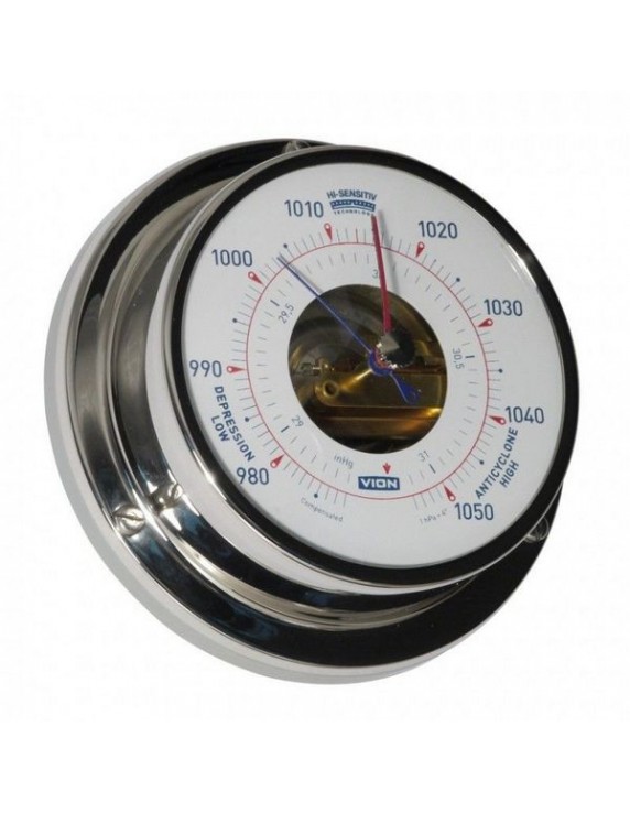 Barometer RVS inclusief wandophanging Ø97 mm