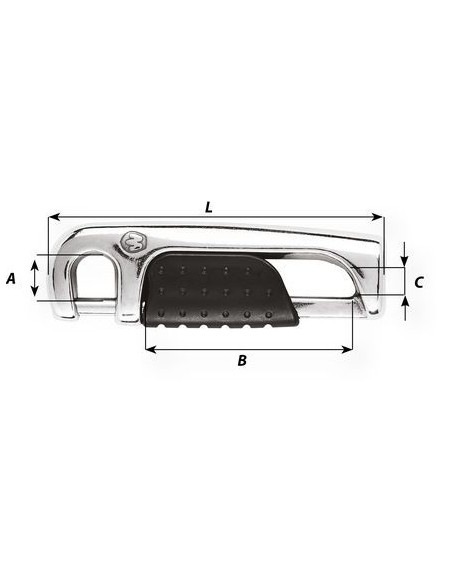 Zeerelinghaak zelfborgend RVS M6x100 mm