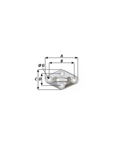 Wichard diamant dekoog RVS div. maten 79 mm