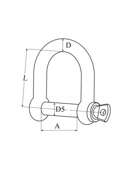 D-sluiting rvs breed 