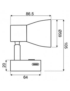 Led wandlamp 10-30V 3000K 2