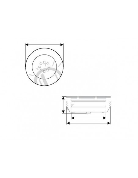 Led inbouw plafonniere outdoor 68mm 10-30V