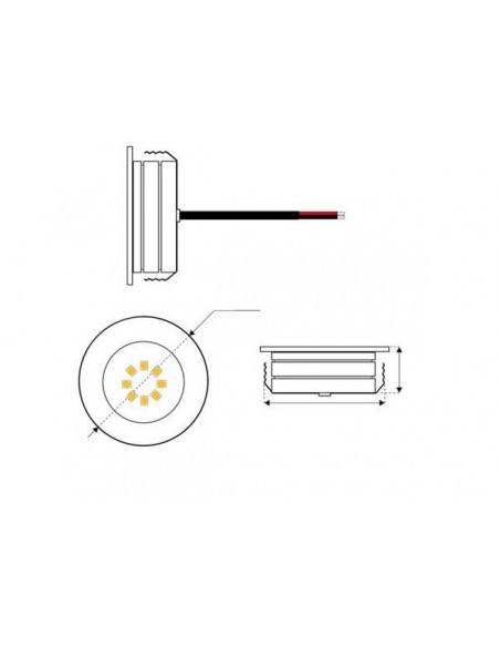 Led inbouw plafonniere outdoor 68mm 10-30V