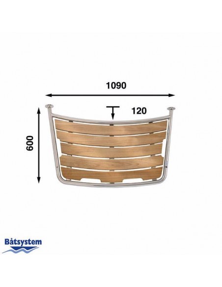 Rvs Zeilbootplatform 1090x600mm PT1006030