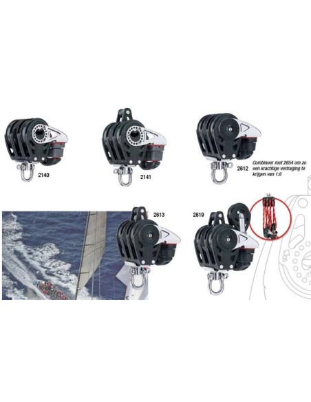 75mm Carbo ratelblok Harken 2670
