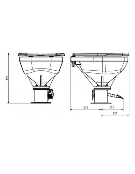 Rheinstrom Closetpot groot wit (rond)