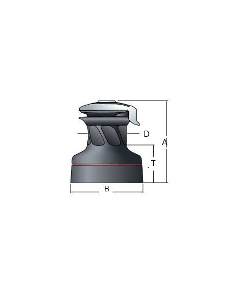 HARKEN Aluminium radiaal lier div. maten