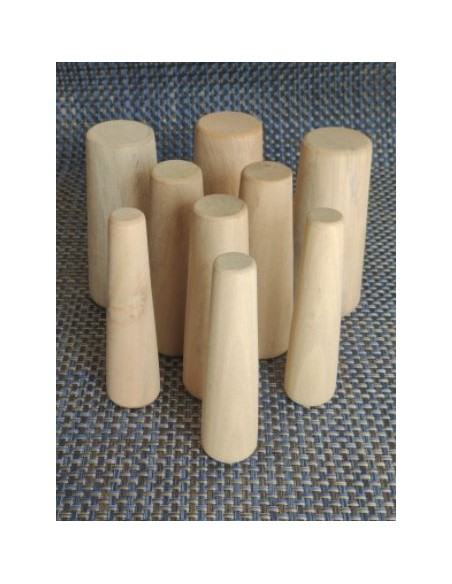 Houten pluggen set van 9 (3 lengtes)