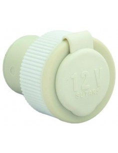 Stekker Ronde fitting 12volt ivoor 2