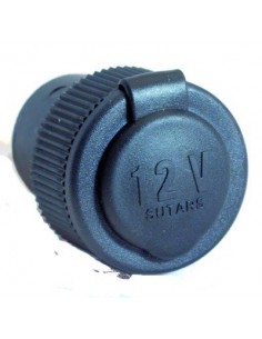 Stekker Ronde fitting 12volt zwart 2