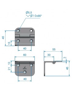Rakego Scharnier grijs 2