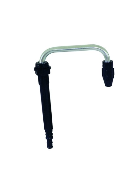 Telescopische uitloop met nylon verstelbare afsluiter.