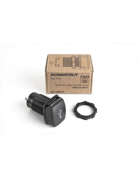 Flip Pro snellader waterdicht IPX4 USB-A en USB-C 12/24V