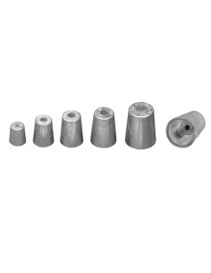 Schroefas anode conisch zink div. maten
