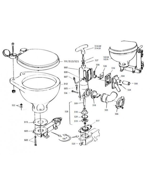 nr.510 RM69 kl. porseleinen pot kaal (STD)
